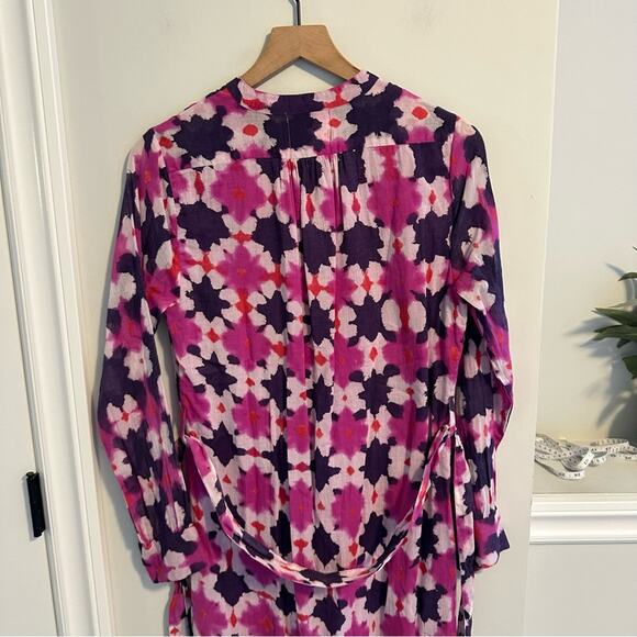 Banjanan Pink Purple Tie Dye Long Sleeve Maxi Dress Small - Picture 6 of 14